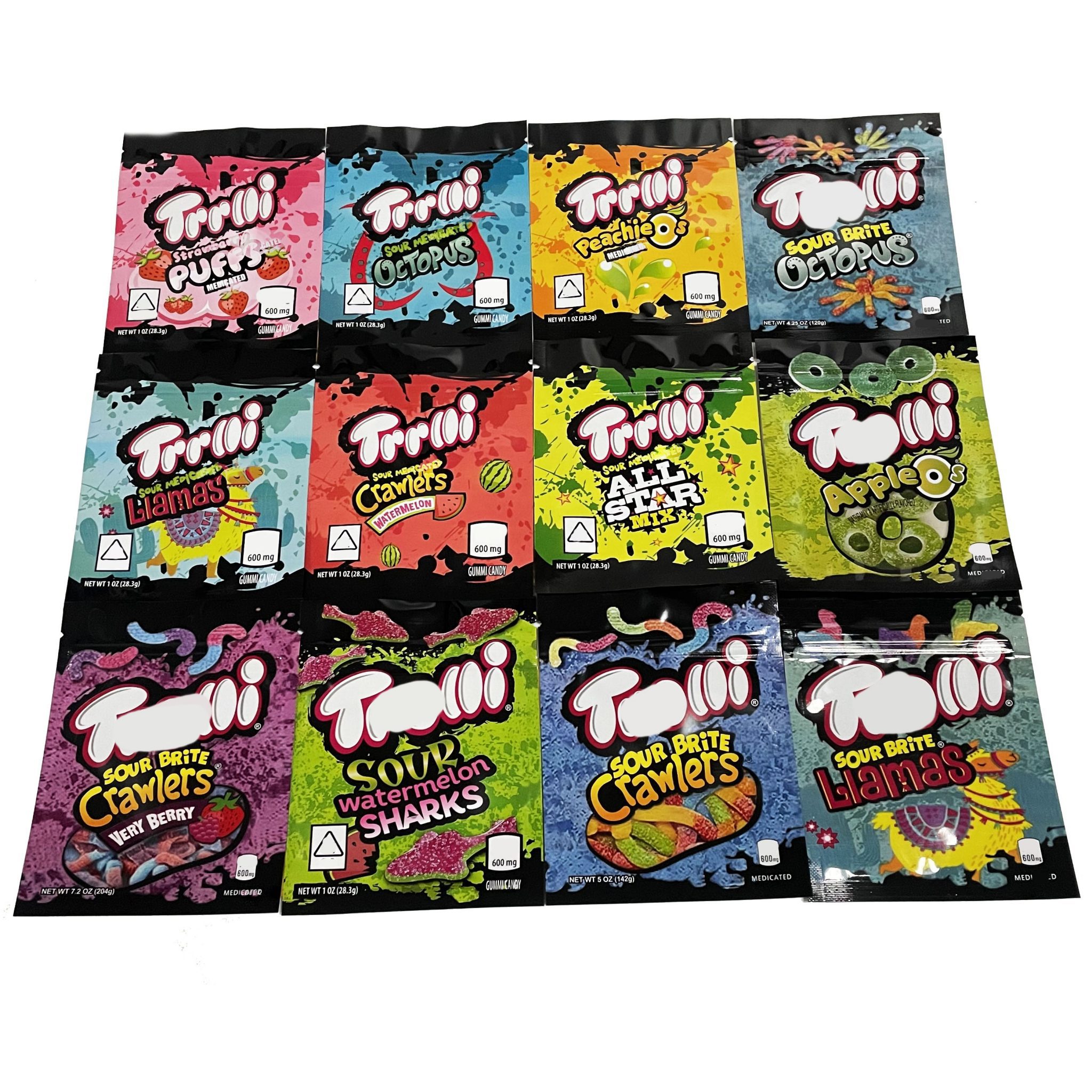 600mg TRRLLI Empty THC Edibles Packaging Bag