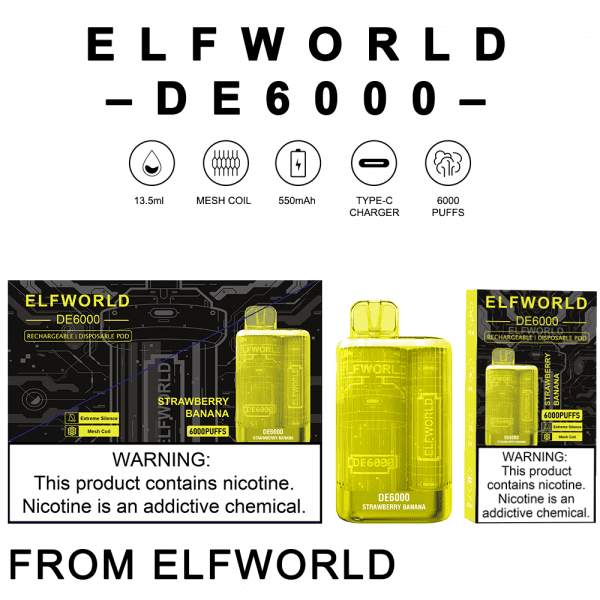 elf world de 6000 puffs disposable