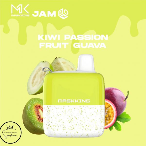 Maskking-Jam-Box-5000-puffs-Disposable-Vape-Kiwi-Passion-Fruit-Guava