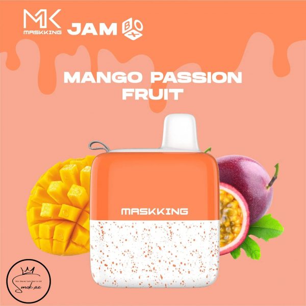 Maskking-Jam-Box-5000-puffs-Disposable-Vape-Mango-Passion-Fruit